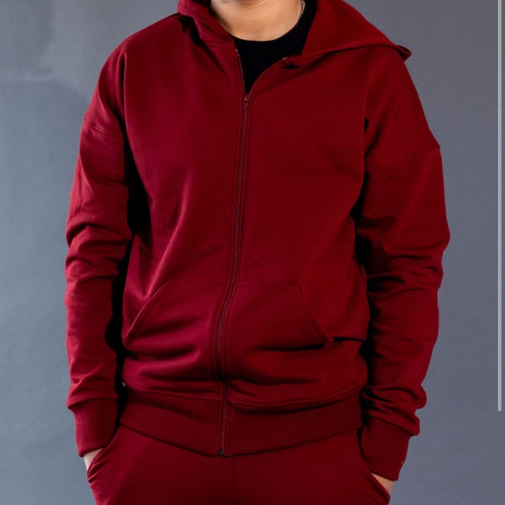 ROWE Unisex Zip Hoodie in Red